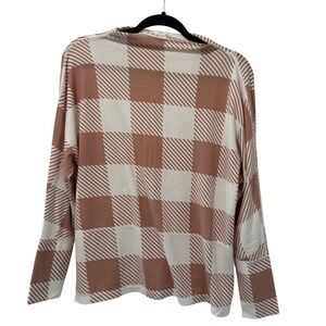 Maurices Plaid Cowl Neck Pullover Long Sleeve Top‎ Comfy Casual Medium